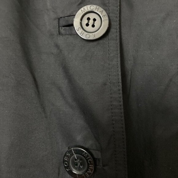 Michael Kors Black Trench Coat - Picture 8 of 9